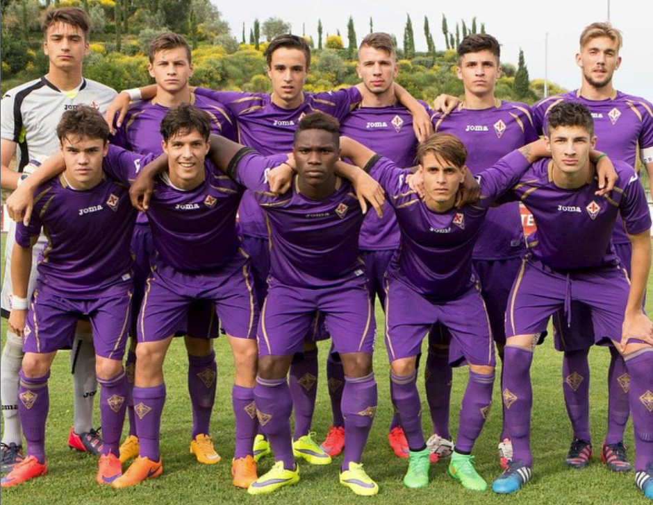 Edoardo with the ACF Fiorentina Academy squad, 2015