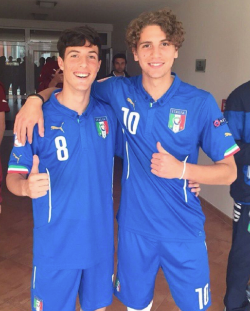 Edoardo in the Italian U17 national team kit