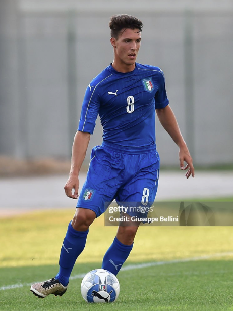 Edoardo in action for the Italian U18 national team